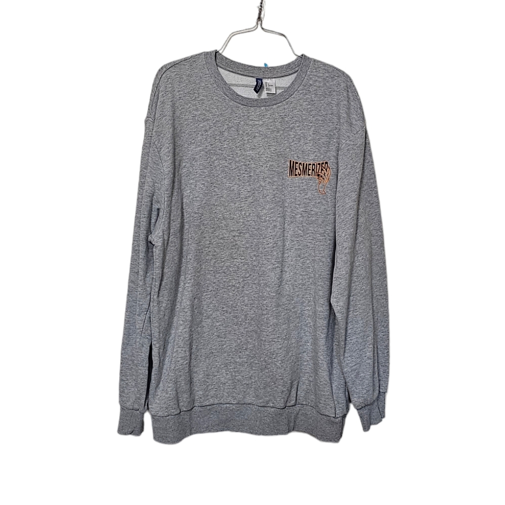 H&M Rare Gray Mesmerizer Crew Neck Sweater Mens LG